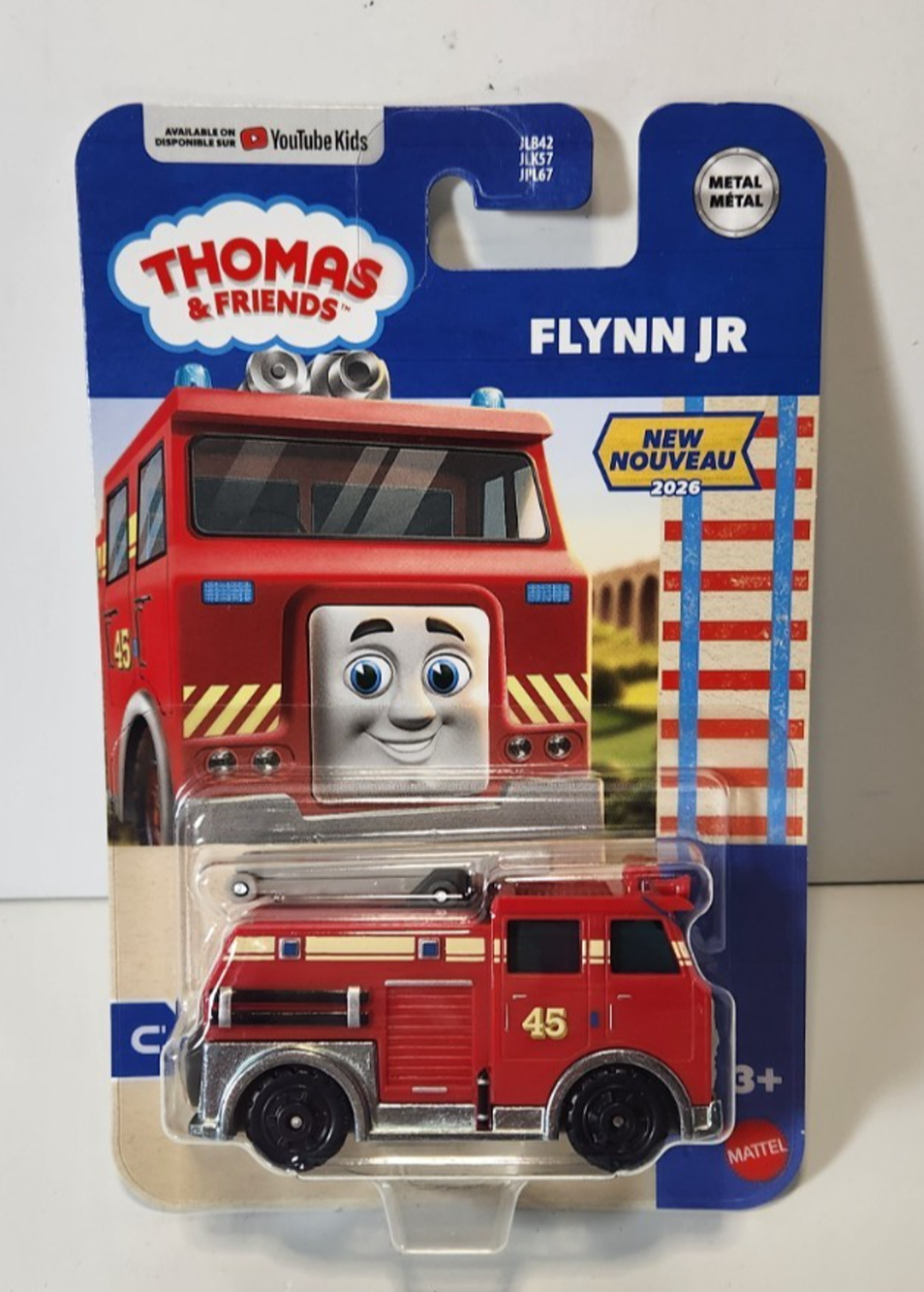 Thomas & Friends 2026 FLYNN JR Push-Along Diecast Metal Engine Fire Truck